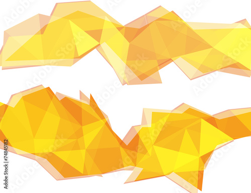 light yellow and orange polygon abstract background