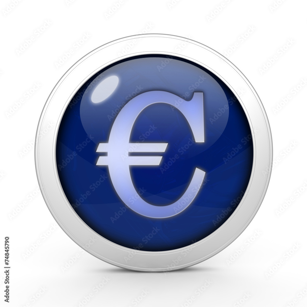 Euro circular icon on white background Euro circular icon on white background