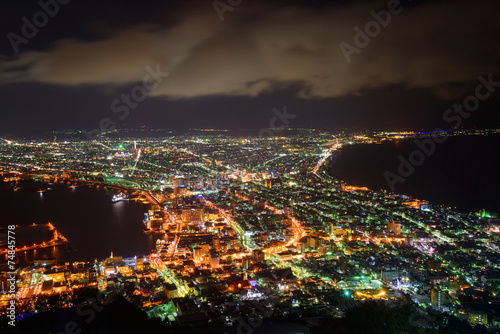 The city of Hakodate at night