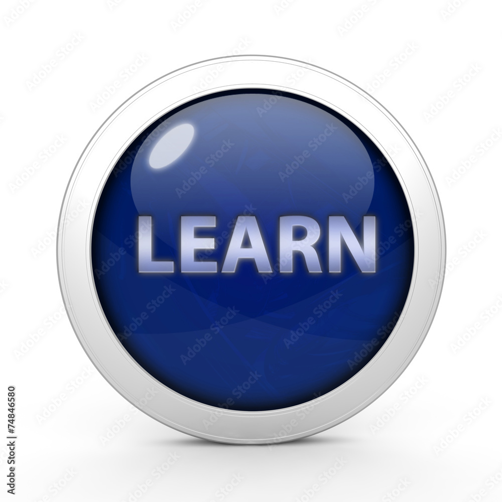 Learn circular icon on white background Learn circular icon on white background