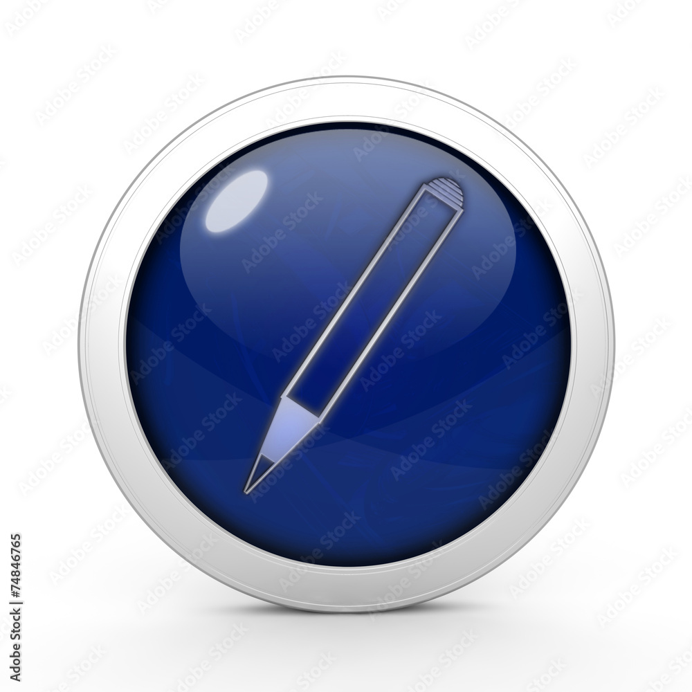 Pencil circular icon on white background Pencil circular icon on white background