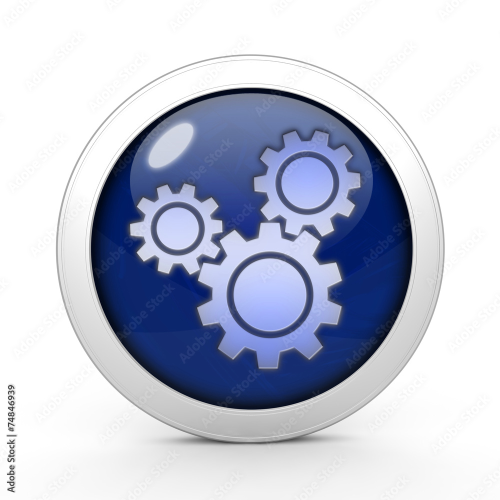 Settings circular icon on white background Settings circular icon on white background
