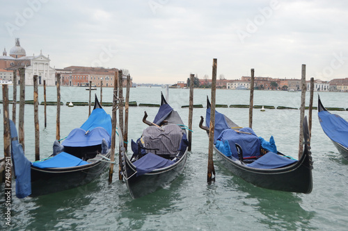 Gondolas in Venice, Italy © konstan