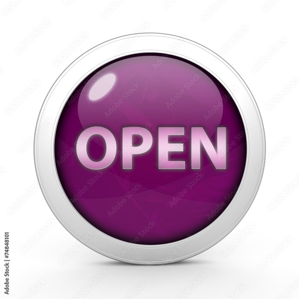 open circular icon on white background open circular icon on white background