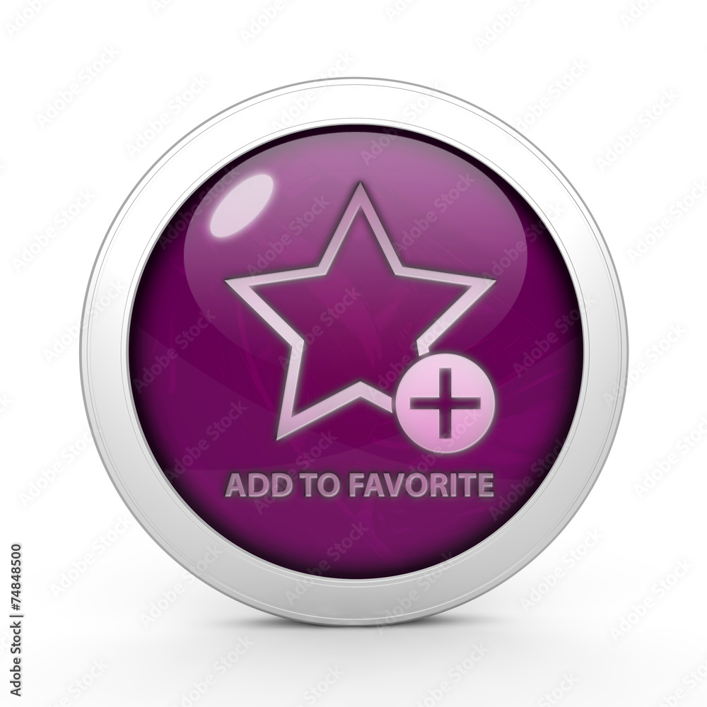 Favorite circular icon on white background Favorite circular icon on white background