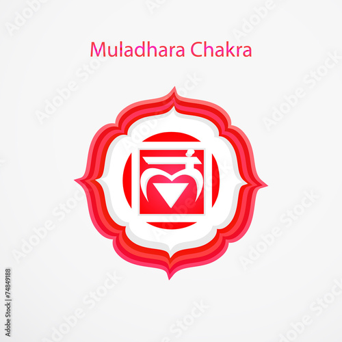 Symbol of Muladhara chakra vector