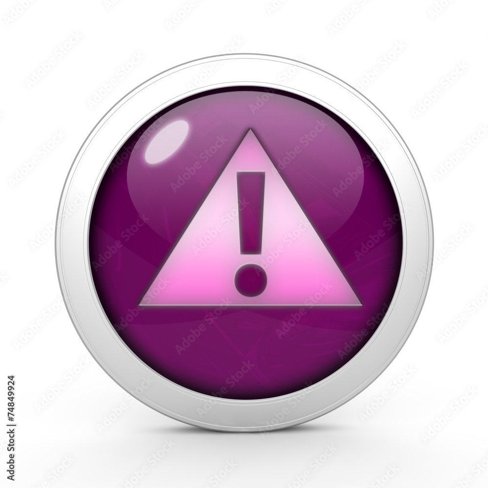 Danger circular icon on white background