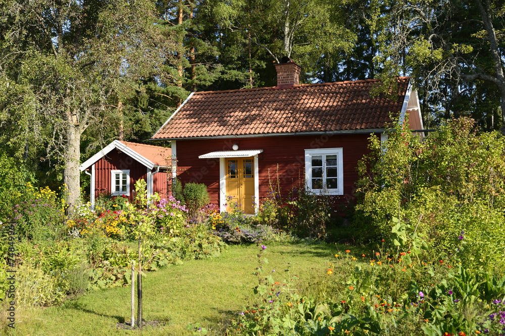 Swedish cottage in summer time