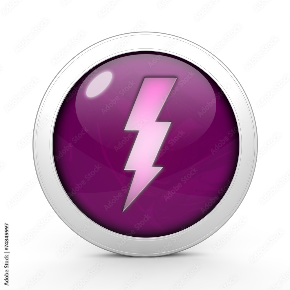 Bolt circular icon on white background Bolt circular icon on white background
