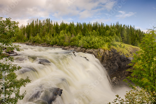 Storforsen waterfall in Sweden photo