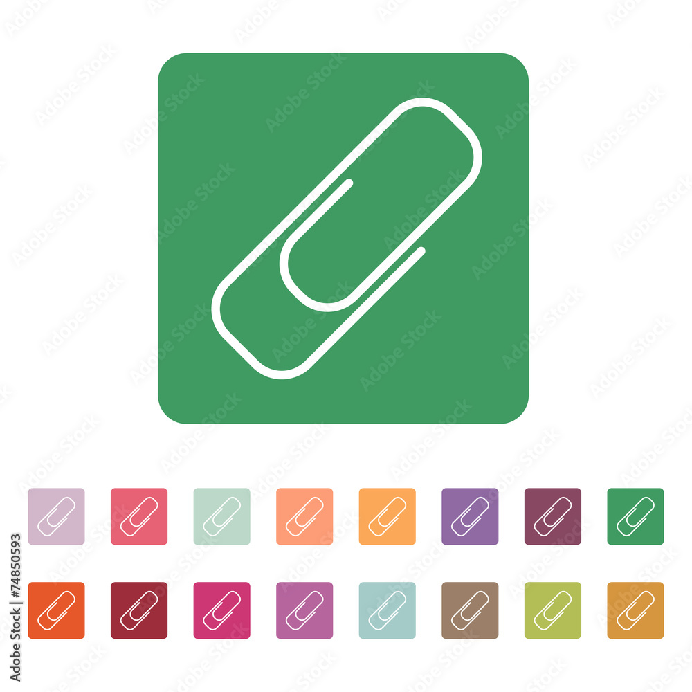 The paper clip icon. Clip symbol. Flat. Vector The paper clip icon. Clip symbol. Flat. Vector