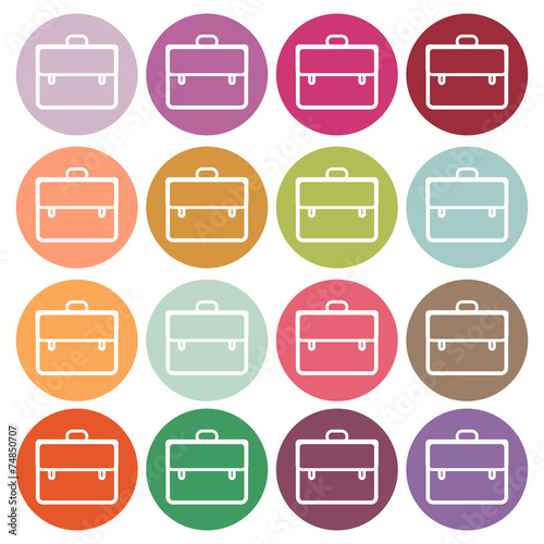 Briefcase icon. vector illustration. Set