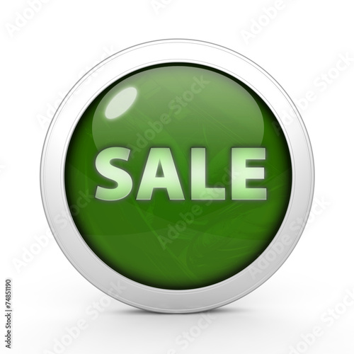 sale circular icon on white background