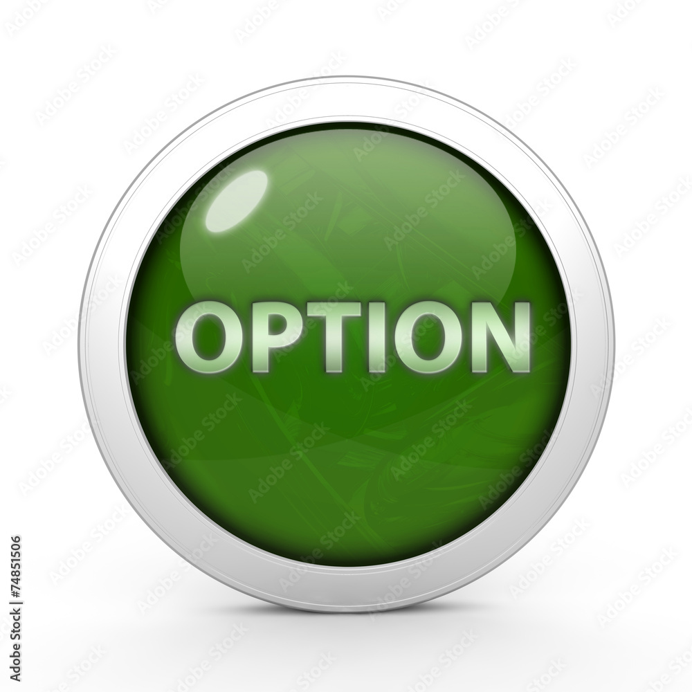 option circular icon on white background option circular icon on white background