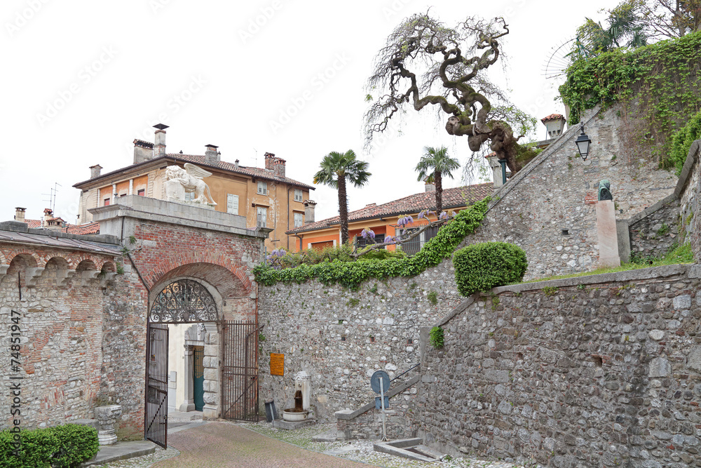 Entrance gate of the Castle of Udine, Italy