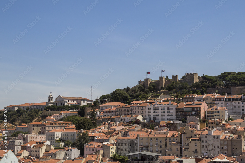 Lisbon hillside andst.george castle