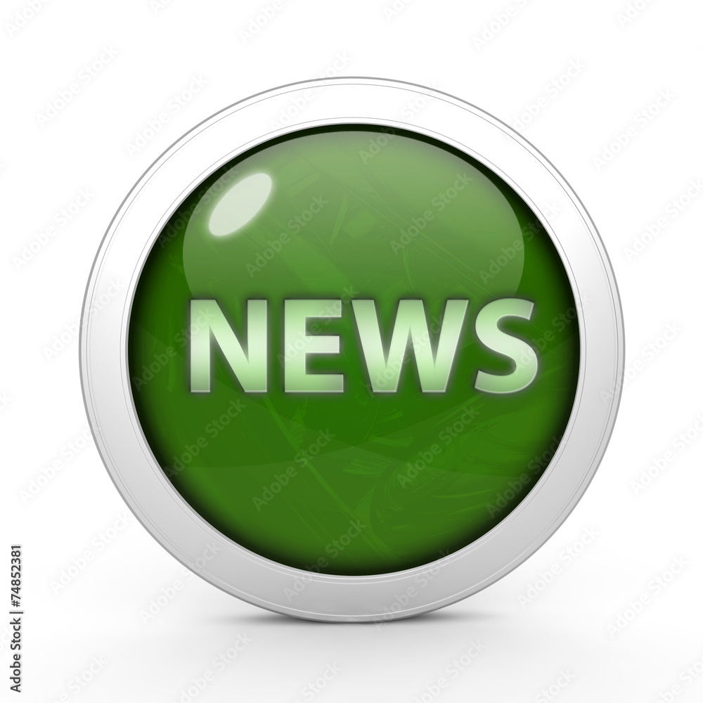 News circular icon on white background News circular icon on white background