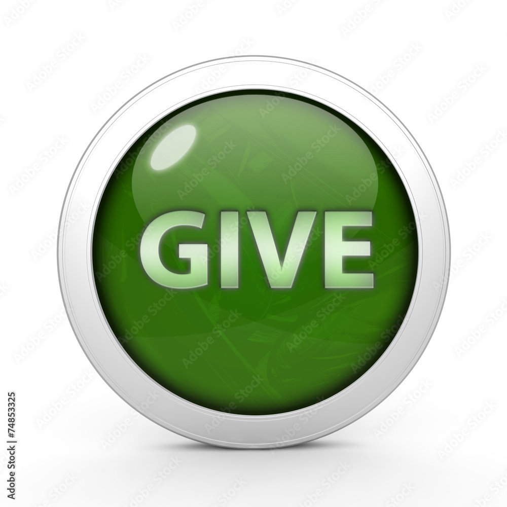 Give circular icon on white background Give circular icon on white background