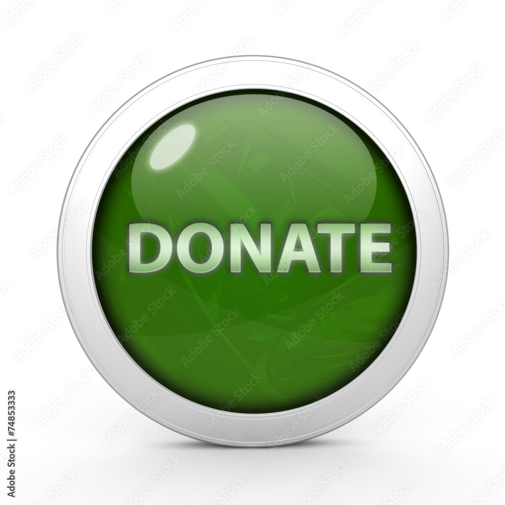Donate circular icon on white background Donate circular icon on white background