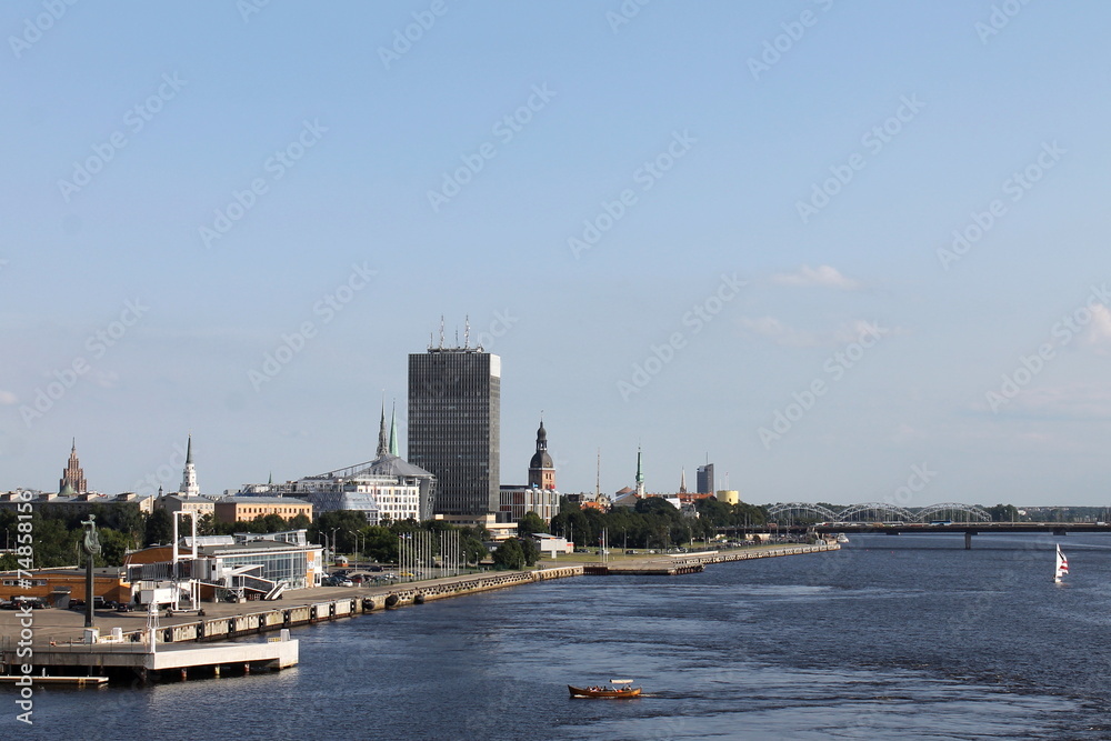 Fototapeta premium View of the port ,Riga
