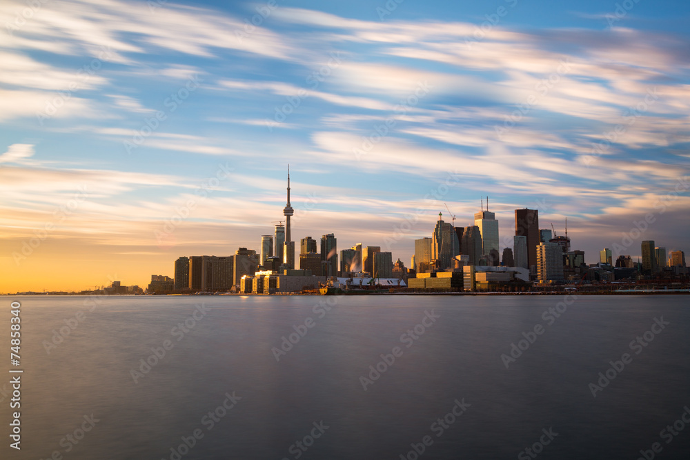 Toronto Skyline from the East at sunset