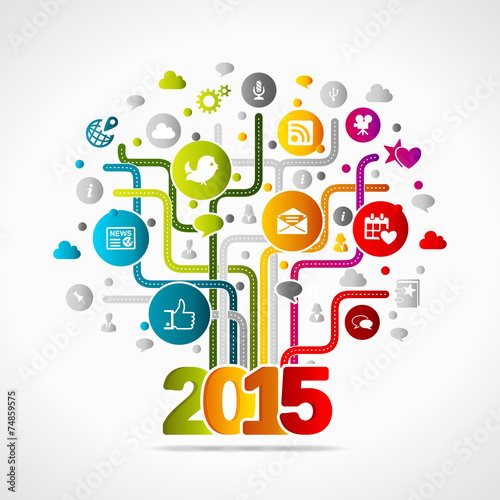 2015 social media concept