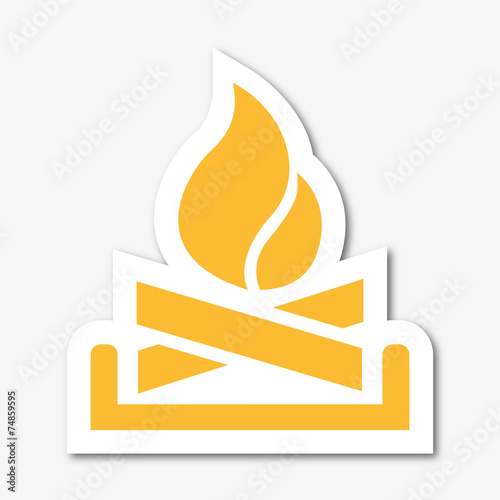 Logo feu de cheminée.