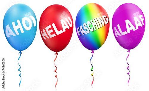 fasching deko ballon set