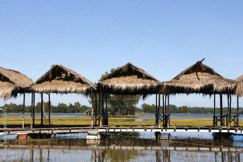 Fototapeta premium Fischerdorf am Mekong