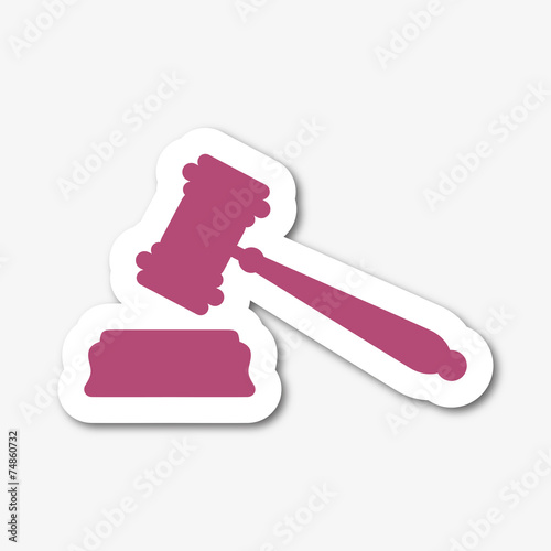 Logo marteau justice.