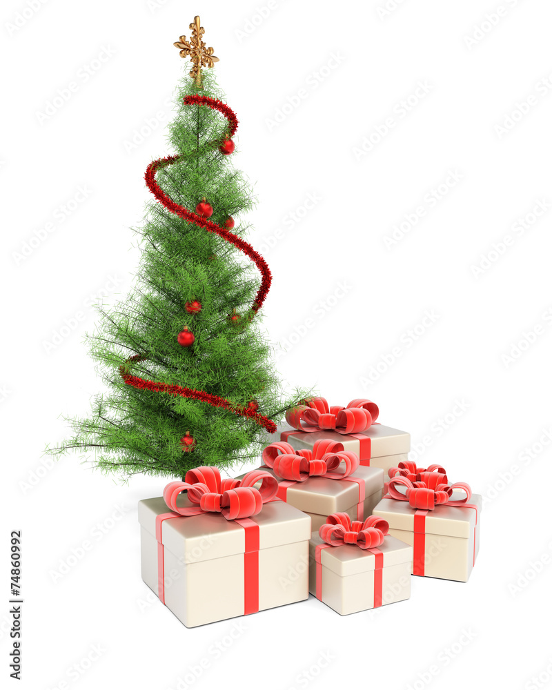 Christmas tree and gifts boxes Christmas tree and gifts boxes
