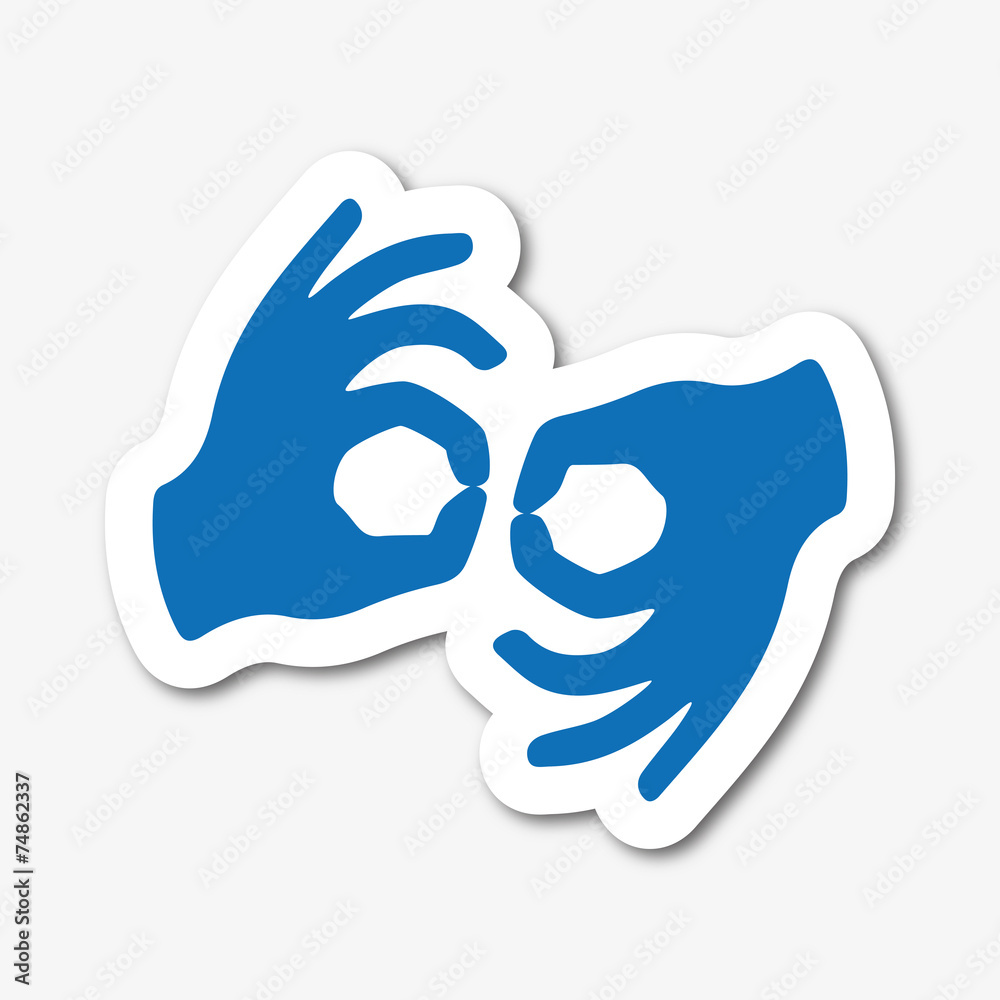 Logo langue des signes. Stock Vector | Adobe Stock