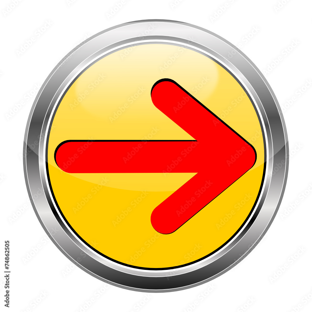 Button Pfeil gelb rot #1417-05 Button Pfeil gelb rot #1417-05