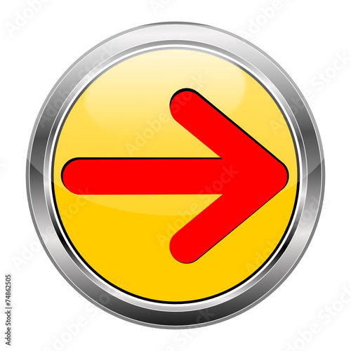 Button Pfeil gelb rot  #1417-05