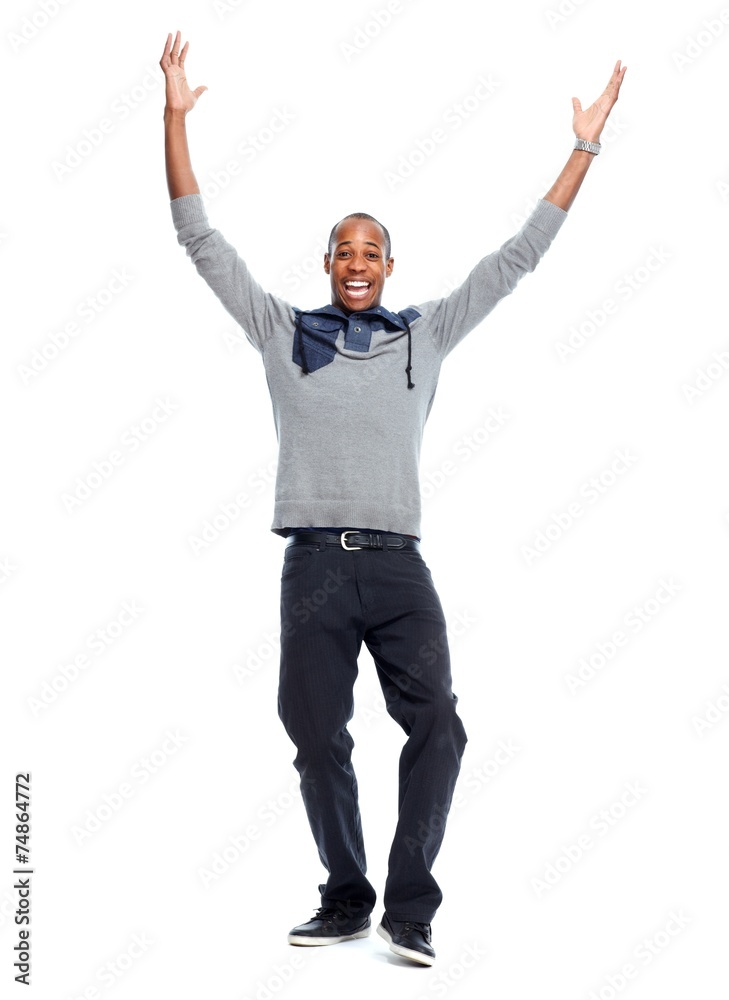 Happy African-American man Happy African-American man