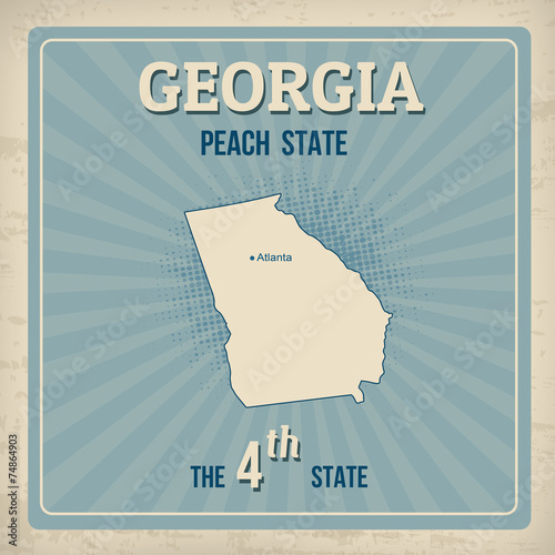 Georgia retro poster