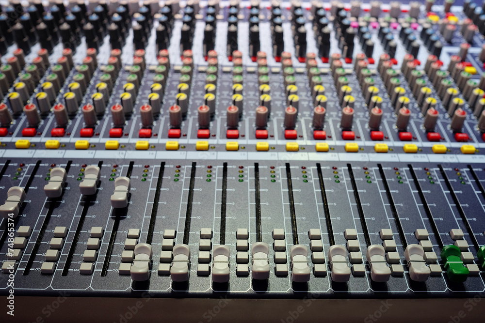 Fototapeta premium audio control desk
