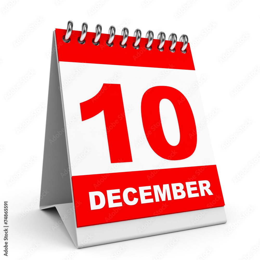 Calendar. 10 December. Calendar. 10 December.