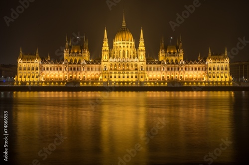 Hungarian Parlament Building at night