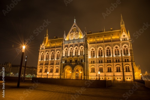 Hungarian Parlament Building at night