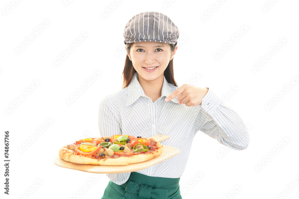 笑顔のウェイトレス 笑顔のウェイトレス