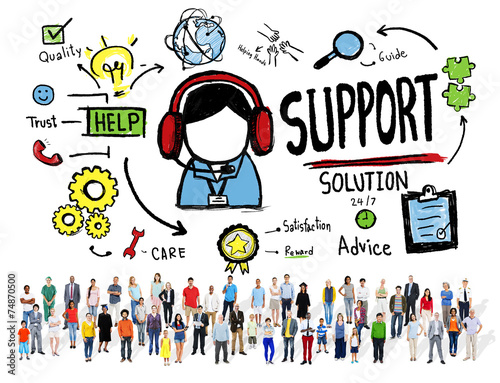 Support Solution Advice Help Care Satisfaction Quality Concept