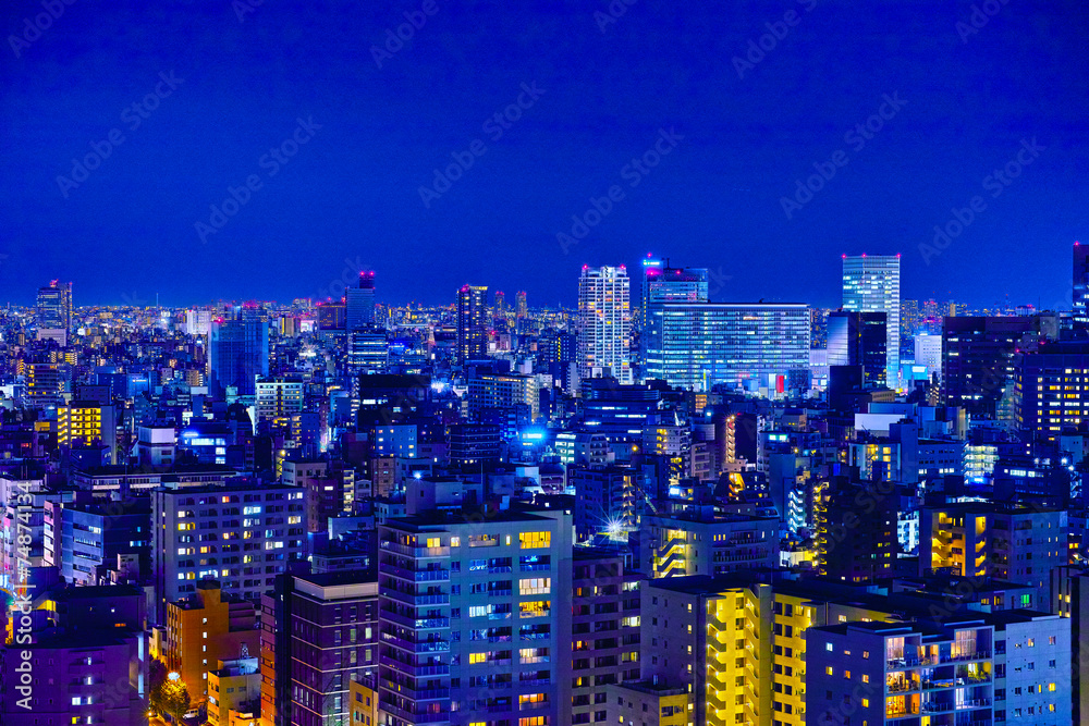 Obraz premium 東京の住宅街の夜景