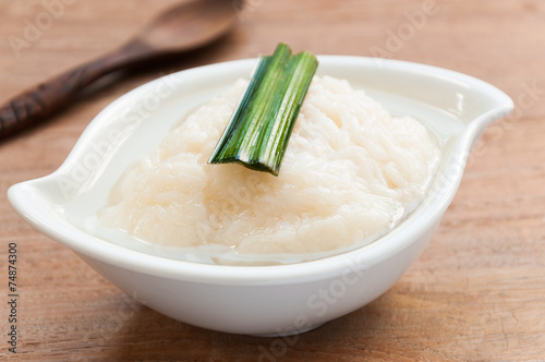 Kaomark, sweet fermented rice, a sweetmeat consisting of ferment photo