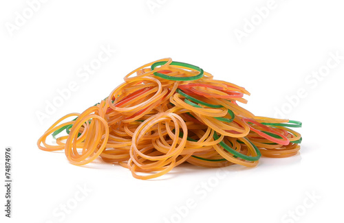 Plastic band, Rubber Band on white background