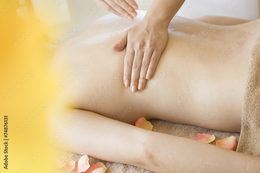Fototapeta premium Back of aroma massage