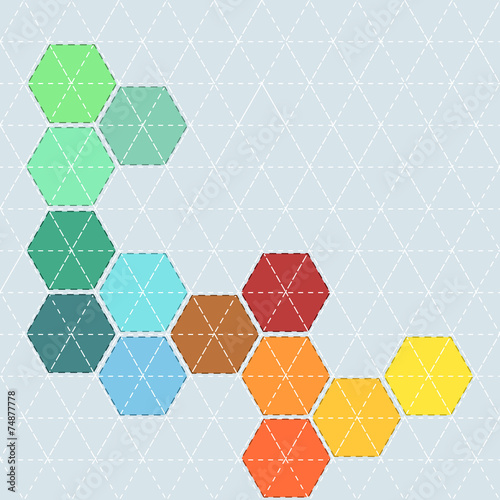 Colorful background with pattern for patchwork with stitches and