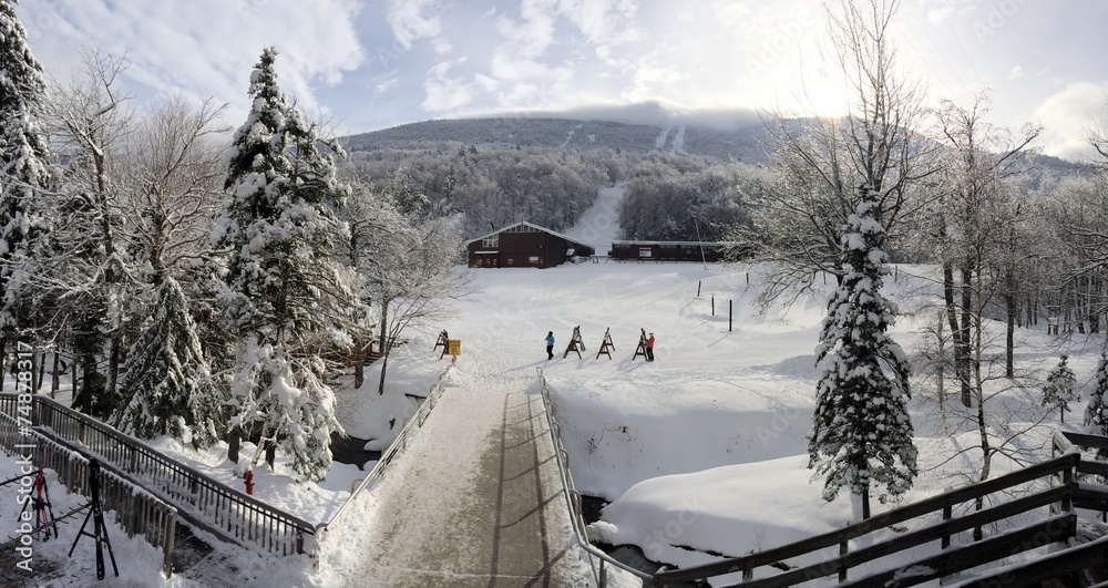 Obraz premium Ski lodge in New Hampshire, USA
