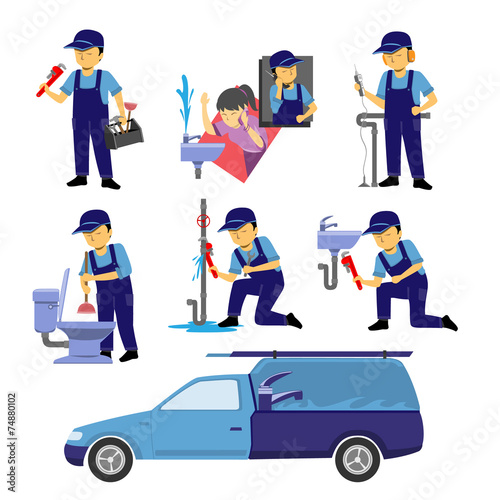 Plumber Worker Set