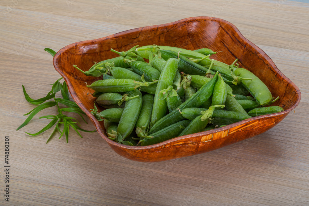 Green fresh peas